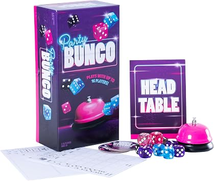 Endless Games Bunco Dice Party Game Classic Fast-Paced Game for 2-16 Players | Ages 14+ | Includes Dice, Score Pad, and Accessories