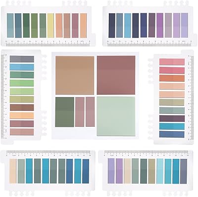 1500 pcs Transparent Sticky Notes Set, Clear Sticky Notes, Waterproof 3 x 3 inch for Annotating Books, with Ruler Reminder...