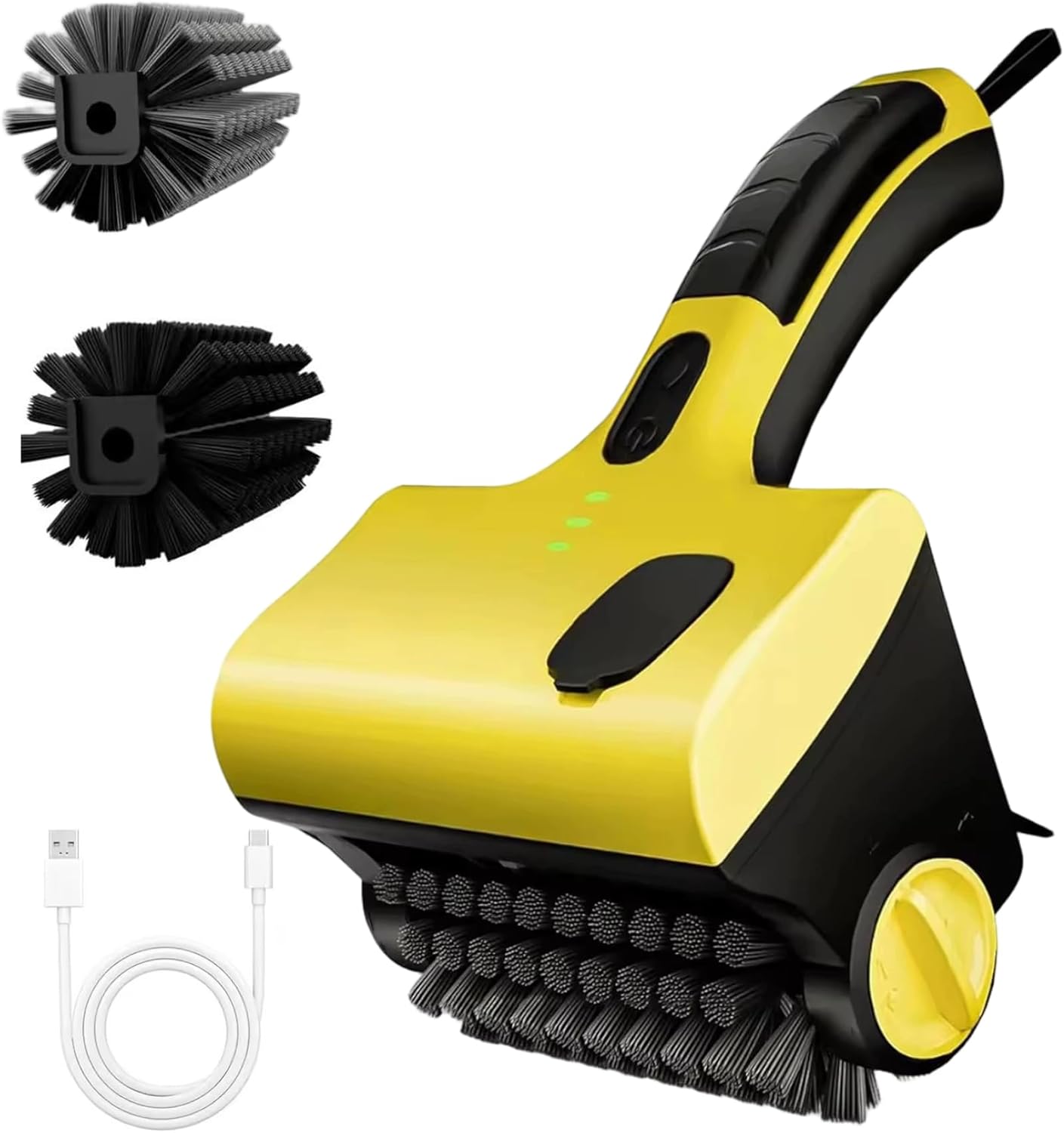 Electric Grill Brush, Cordless Rechargeable Electric Grill Cleaner with 2 Heads 360 Rotating Brush Outdoor BBQ Accessories Cleaner for Outdoor Accessories.