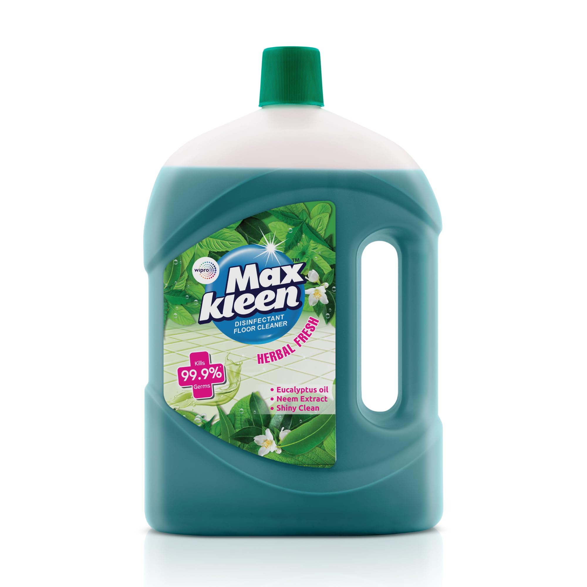 Wipro 1800ml - Herbal Fresh, Disinfectant Surface & Floor Cleaner Liquid Refill Pack | Neem Extract | Suitable for All Floor Cleaner Mops | Kills 99.9% Germs.