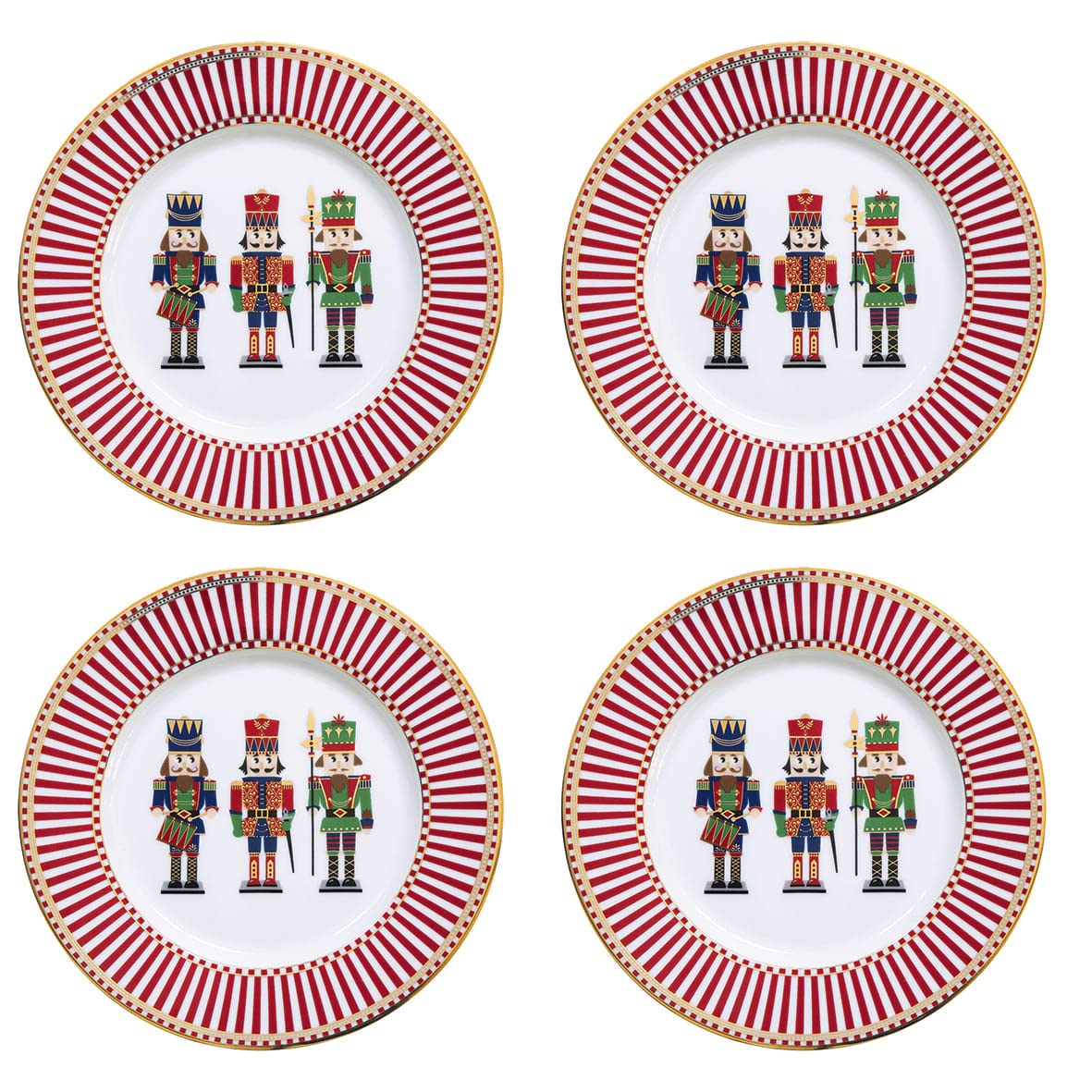 EASY LIFE Set 4 Piatti Dessert NUTCRACKERS