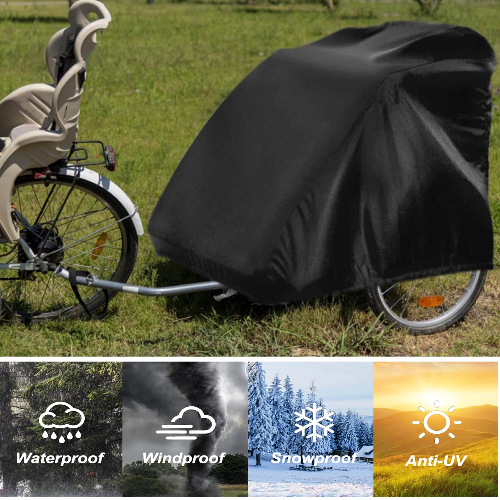 Telo Copribici Per Camper - Oxford 420D, Per 3 Bici, Impermeabile E Riflettente - Ideale Per Viaggi