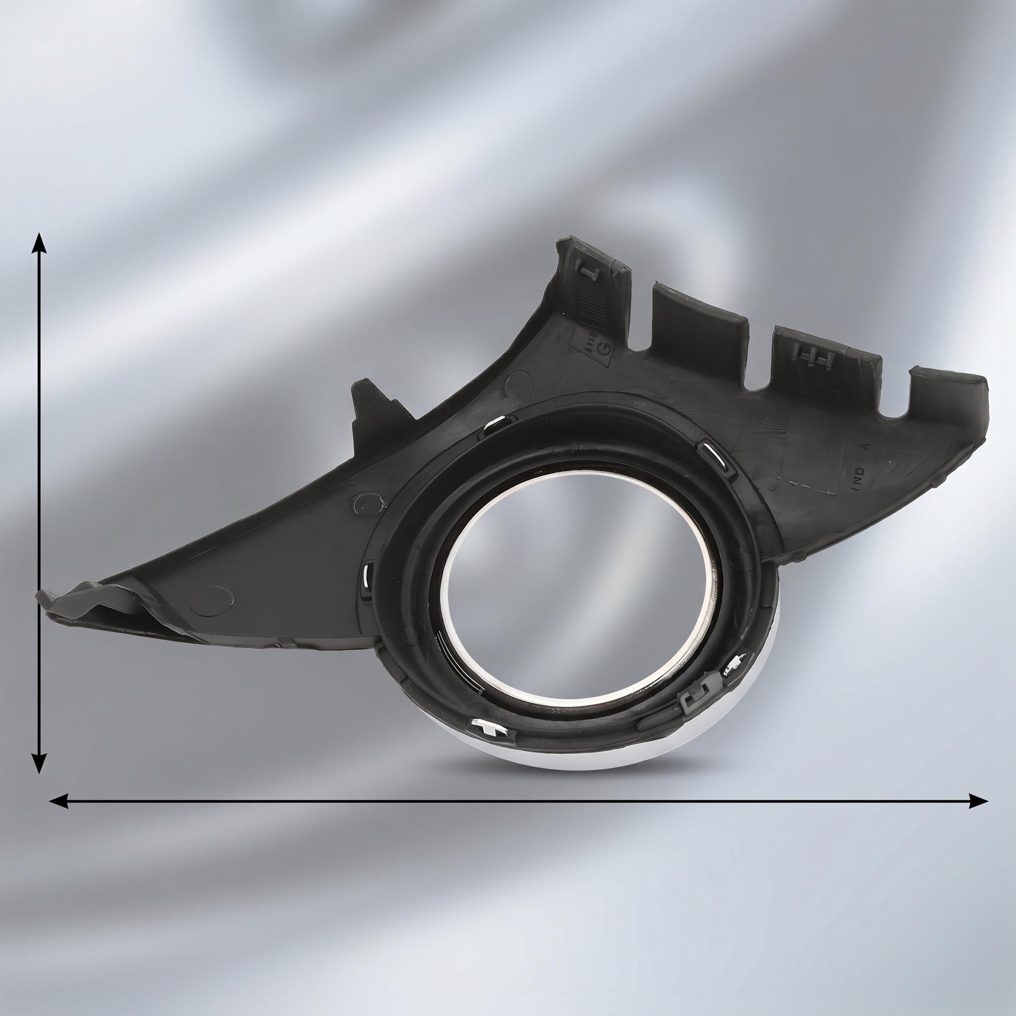 Soporte Cromado Envolvente para Parrilla de Luz Antiniebla del Parachoques Delantero para Modelos Deportivos 207 de 2006 a 2009 (Delantero derecho 7452HX)