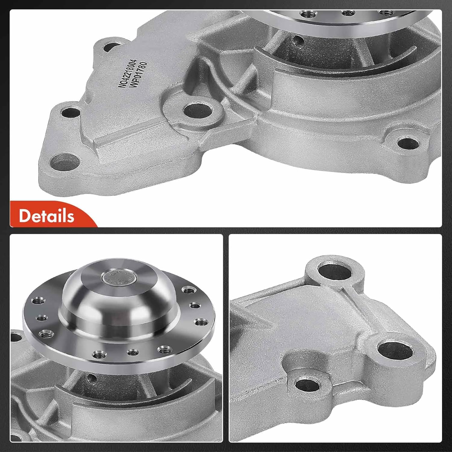 A-Premium Engine Water Pump Compatible with Chevy Buick Pontiac Olds Models - for Camaro, Impala, Lumina, LeSabre, LaCrosse, LSS, 88, Firebird & Other Models - [3.8L]