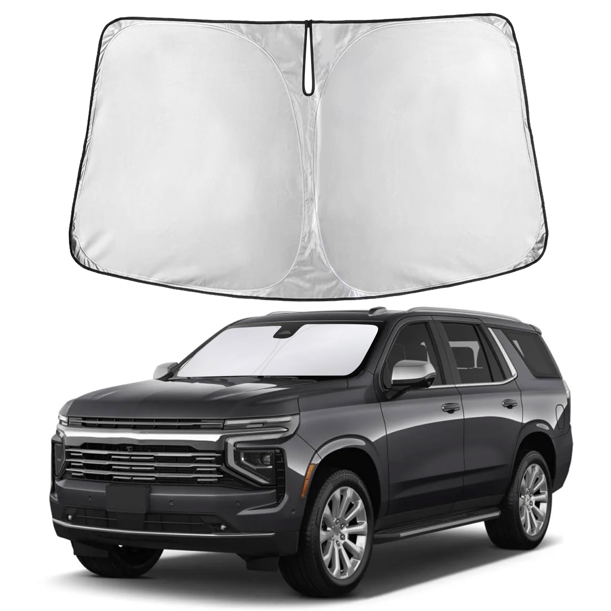 EcoNour Windshield Sunshade Compatible for Chevrolet Tahoe 2021-2025 2026