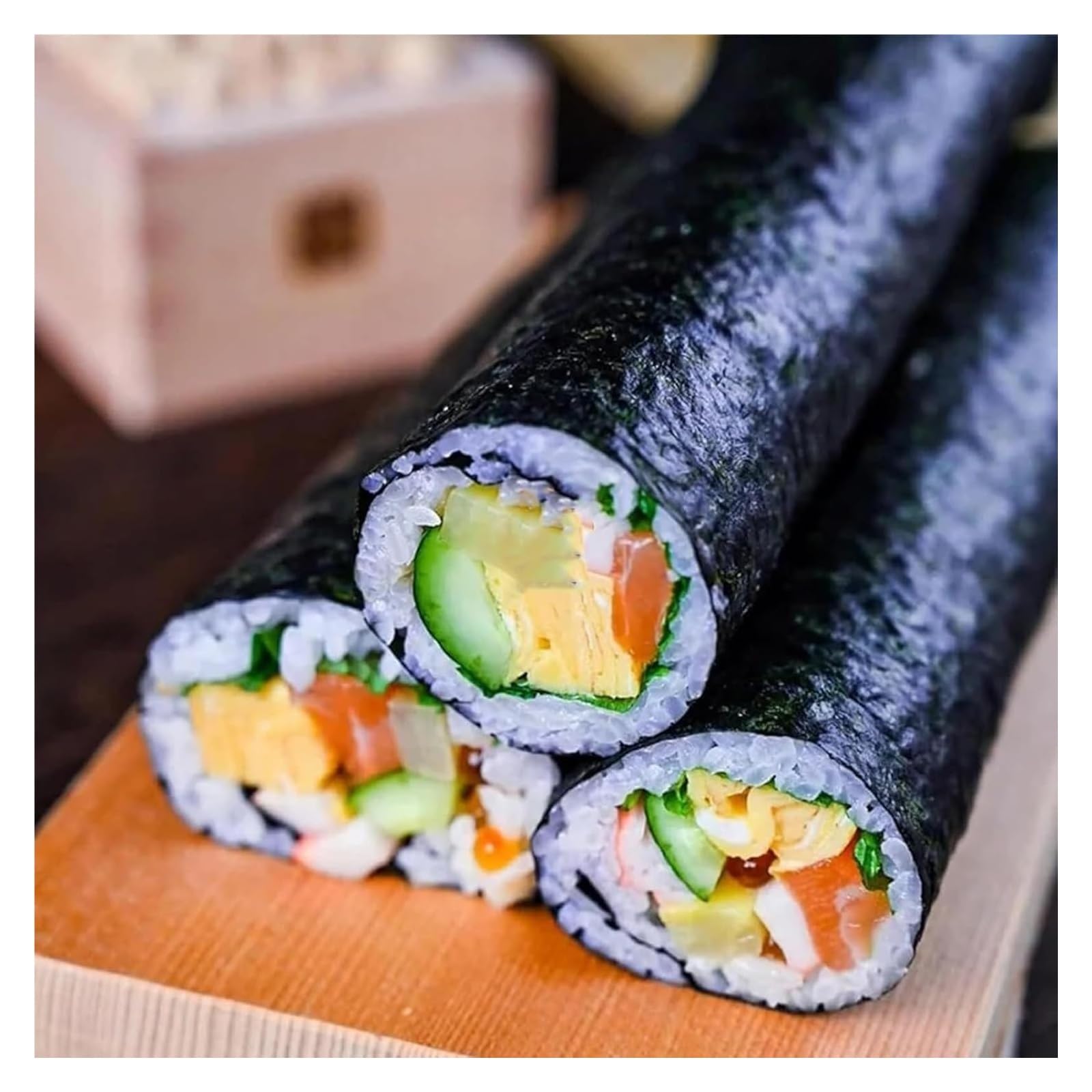 KEuLen Sushi-Herstellungsset – manuelle Presse for Anfänger mit 3 Größenoptionen – Sushi-Rollmaschine aus Edelstahl