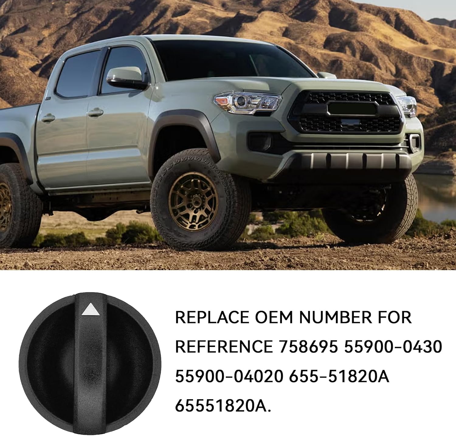 1PCS Control Knob Fan Heater, AC Fan Knobs Replacement Compatible with Toyota Tacoma Heater Control Switch Knob,Temperature HVAC Air Flow Control Switch Knob 55900-04020 55900-04030