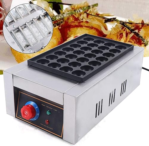 Miniatura 7 de Fabricante eléctrico de Takoyaki, 28 unidades56 piezas de parrilla Takoyaki con moldes antiadherentes, pulpo japonés, bola de pescado, bola, pastel,
