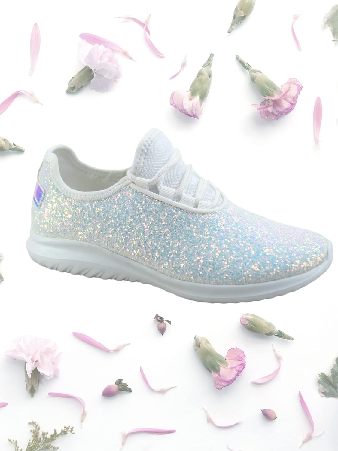 TZ Lotus-08 Women's Comfort Slip On Fashion Color Glitter Walking Runing Flat Heel Sneakers Shoes - Image 5