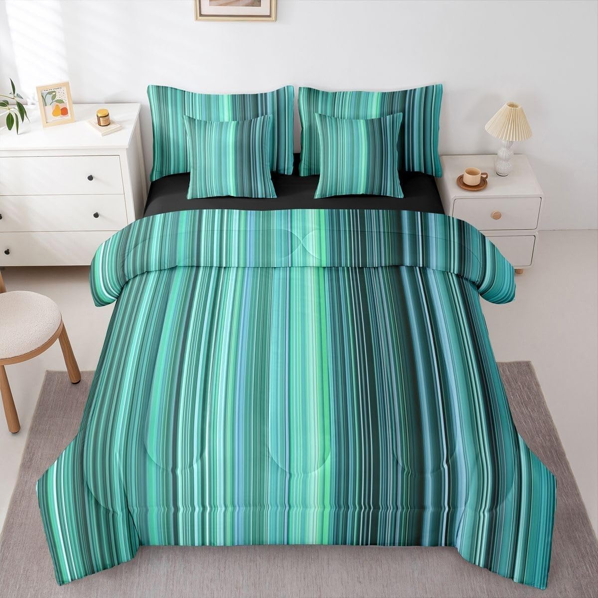Couette 140x200 chaude finie la corvée des housses avec cet édredon cyan