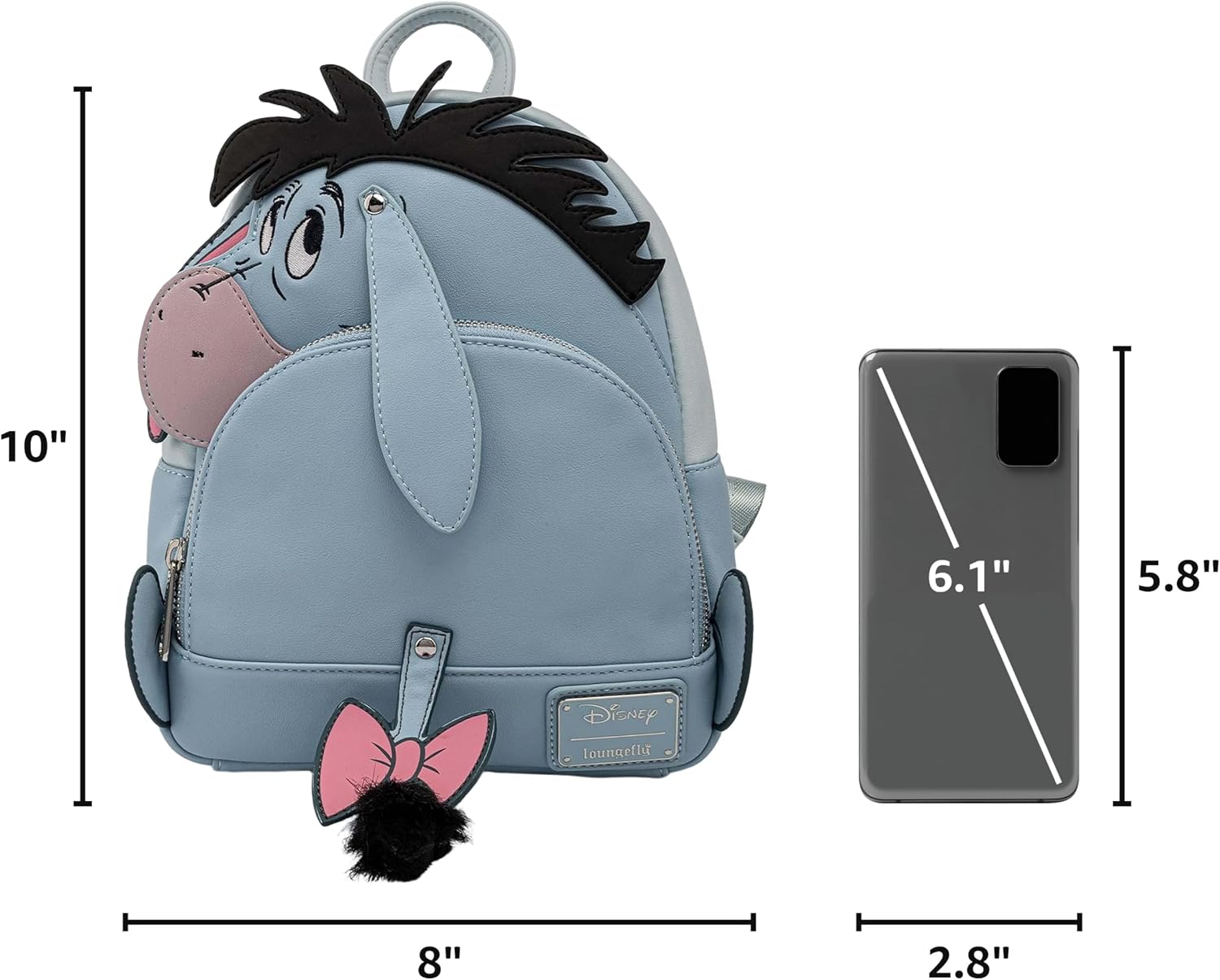 Loungefly Disney Eeyore Cosplay Womens Double Strap Shoulder Bag Purse, One Size, Multi