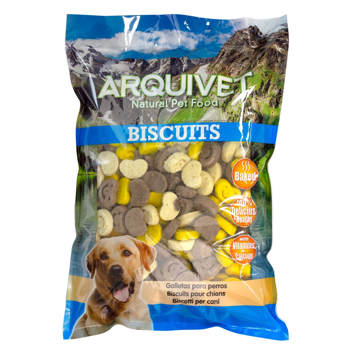 ARQUIVET Galletas para Perros Smiles 1 kg- Snacks para Perros - Chuches, golosinas, premios, recompensas y chucherías para Perros - Mejores Snacks para Perro