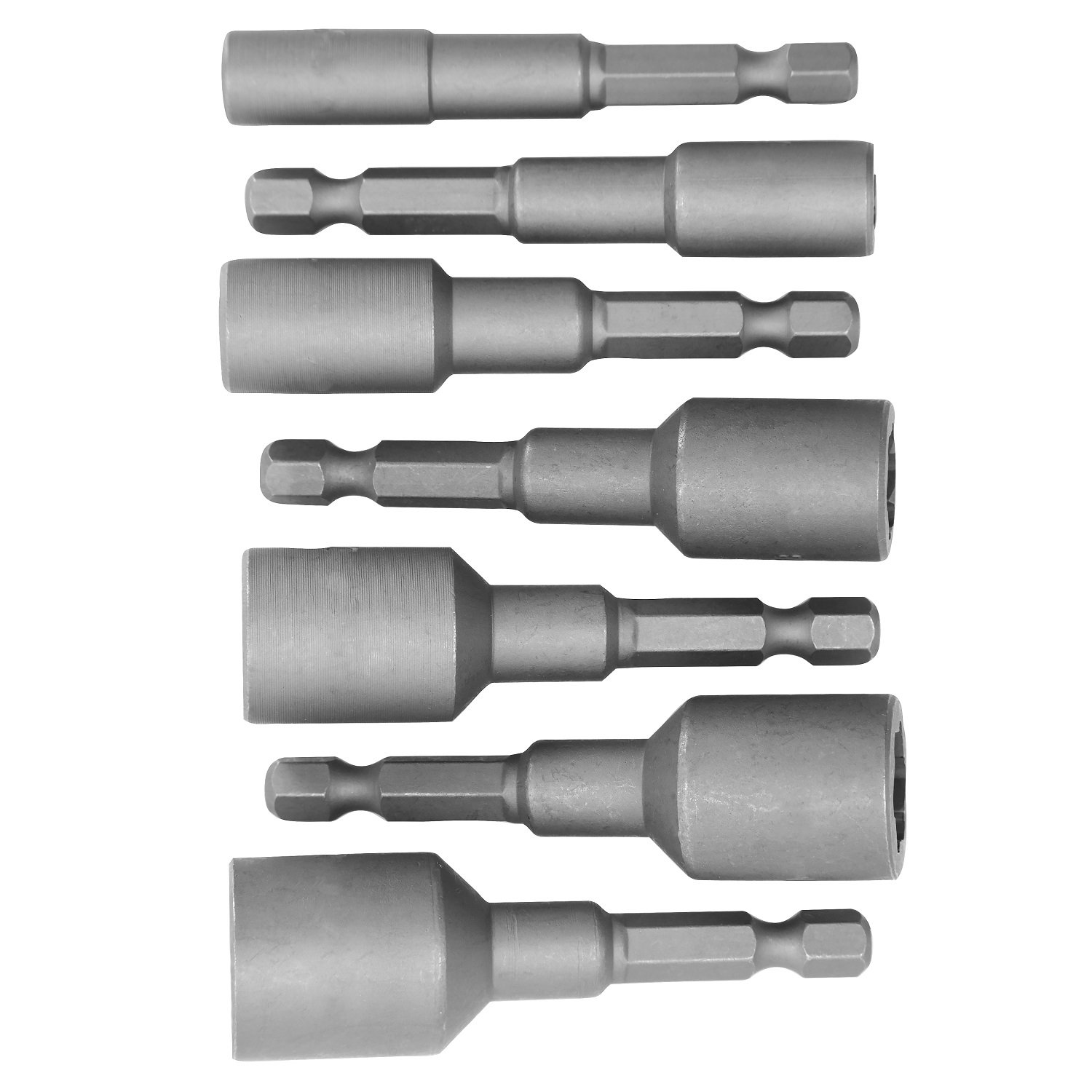 OEMTOOLS 22990 Piece Bolt Extractor Nut Driver Set (7 Pc.) | Easily Removes Damaged Screws & Bolts| 1/4 Hex Drive Nut Driver Bits | SEA Sizes: 1/2”, 7/16”, 3/8”, 1/4”, 3/6” | Metric Sizes: 8 mm, 10mm