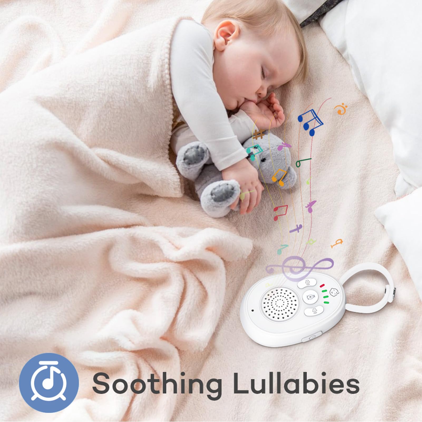 Interfono Vocale per Bambini, Baby Monitor Wireless con Comunicazione Bidirezionale, Lungo Raggio Fino a 1.000 Piedi, 5 Ninne Nanne Integrate, Batteria Ricaricabile, per Casa,