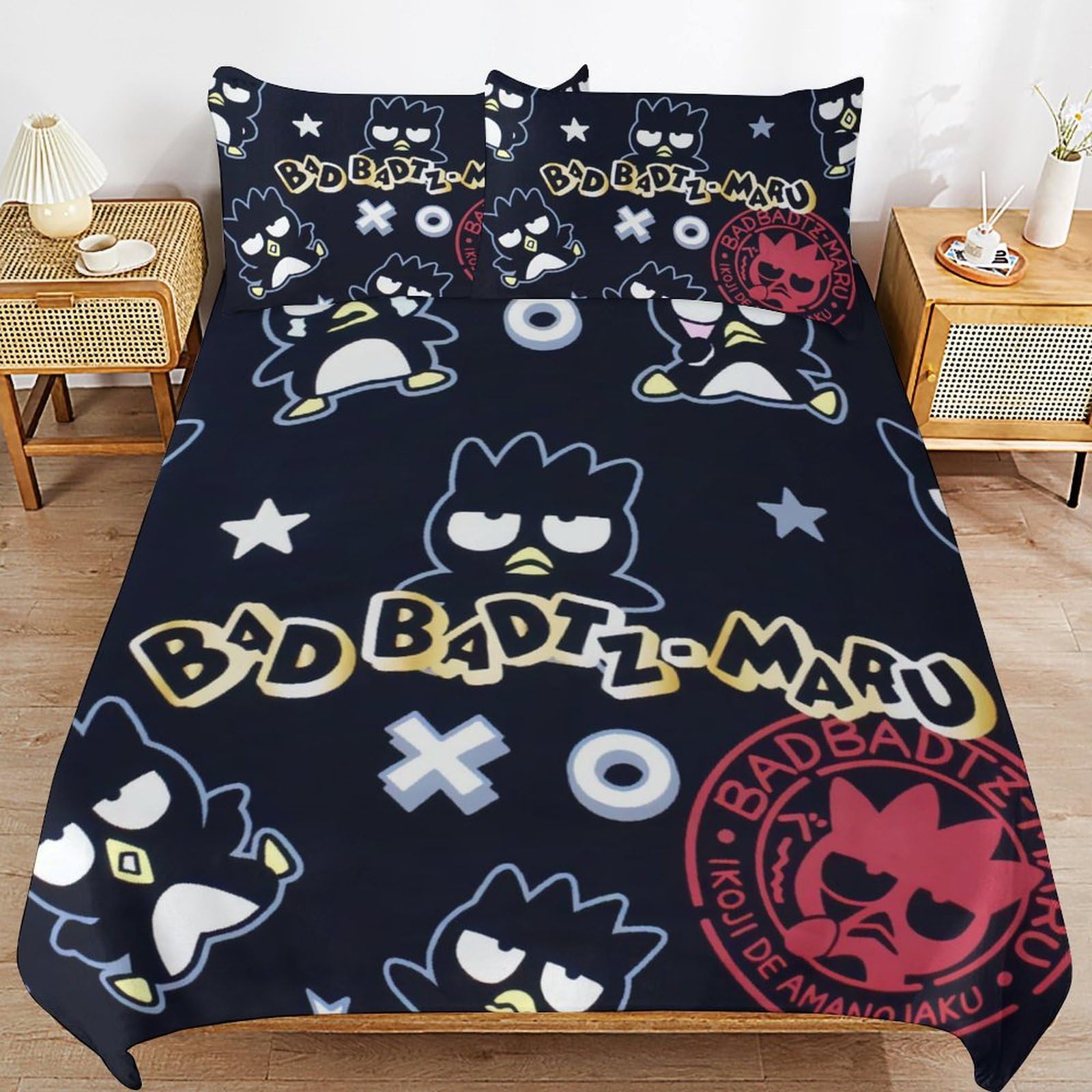 Amazon｜バッドばつ丸 布団カバー シングル 3点セット 掛け布団カバー