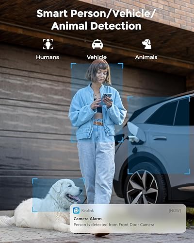 Miniatura 3 de REOLINK Cámara de seguridad para exteriores con paquete de tarjeta microSD de 128 GB, 5MP, WiFi de 2.45 GHz, detección inteligente de