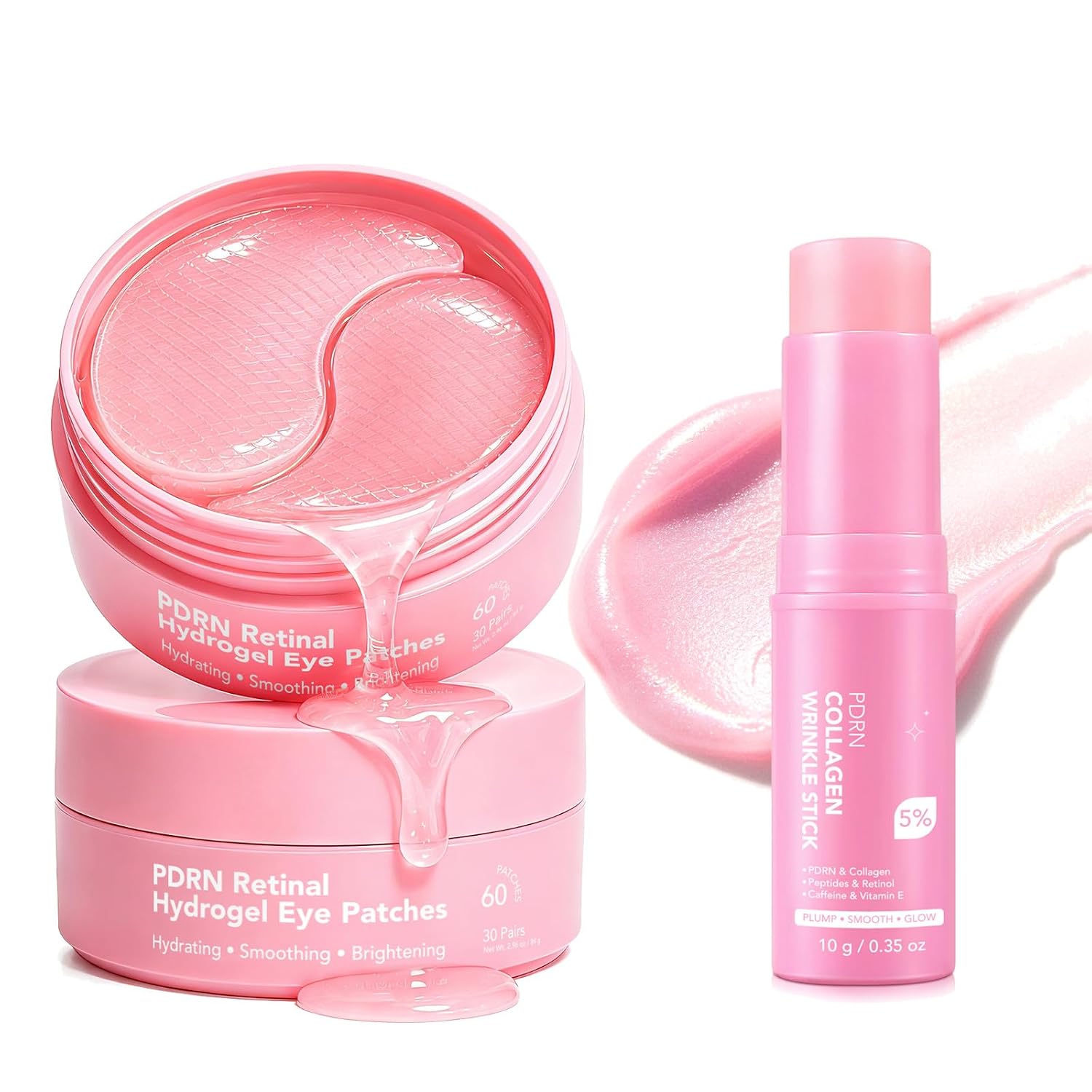 PDRN Collagen Multi Balm Stick & Eye Patches Set with Retinol & Peptides