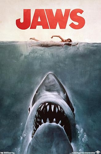 Trends International Jaws - Póster de pared de una hoja 22375 x 34 pulgadas versión sin marco