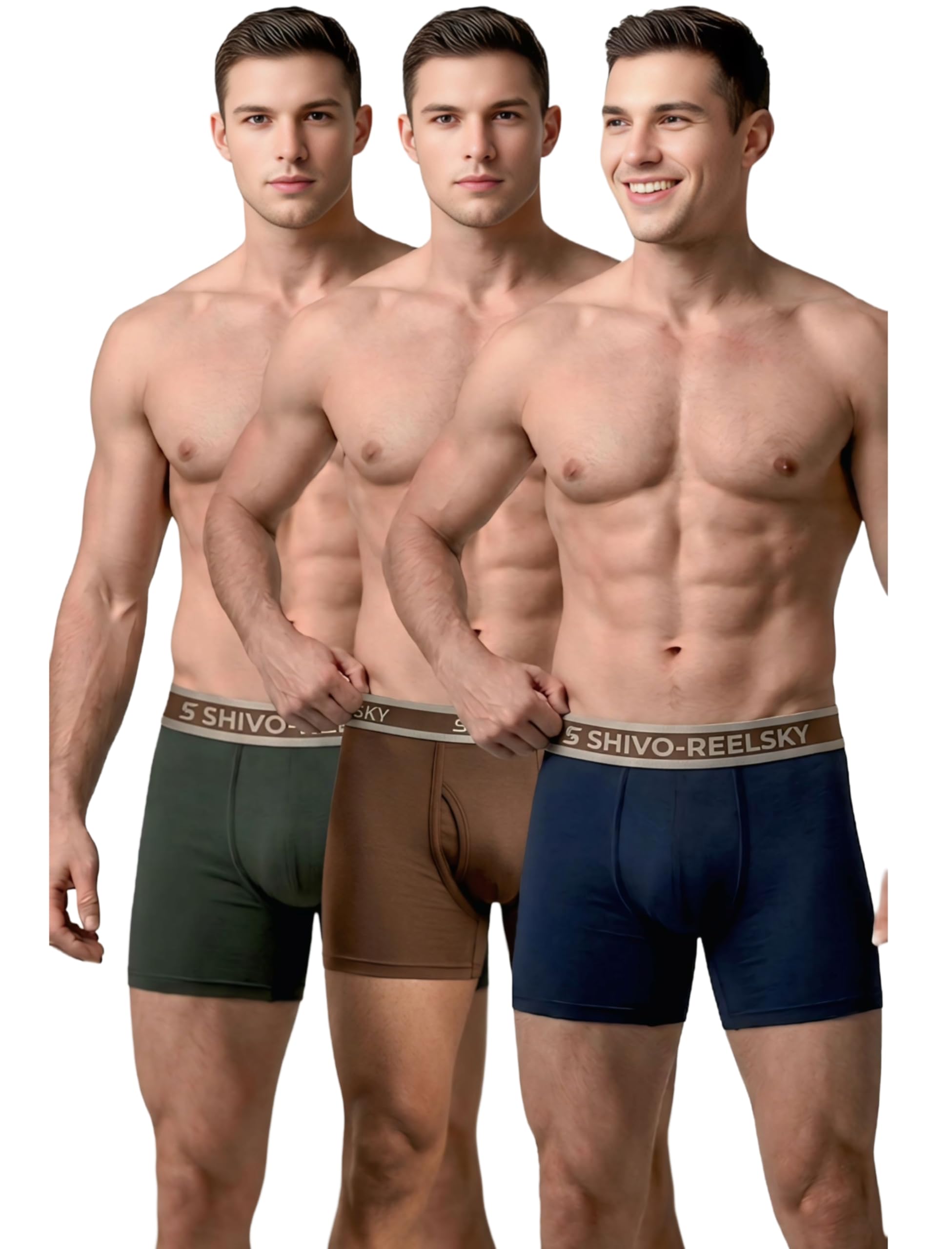 Men's Pure Cotton Trunks, Pack of 3, Assorted Colours, 100% Combed Cotton, Regular Fit, Mid Rise, Boxer Brief Style-image-28