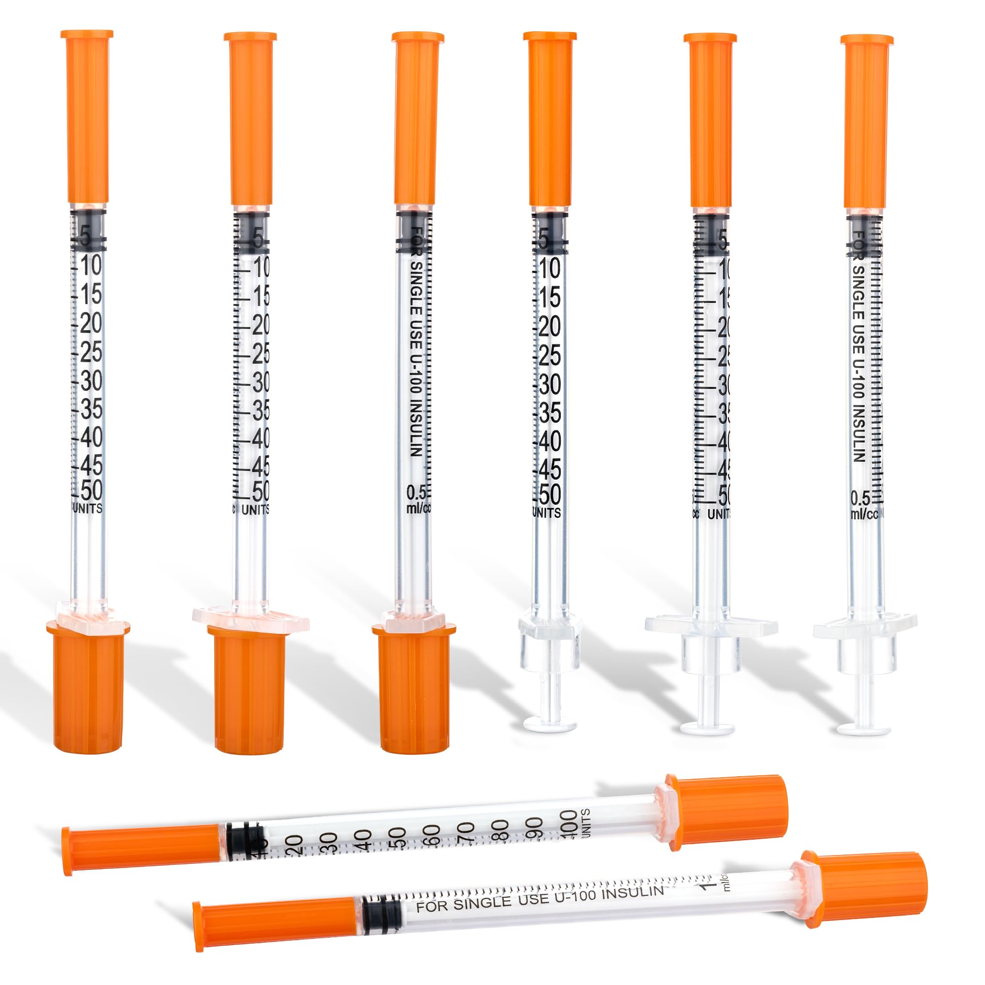 100 Stück 0.5ml Plastiktube (31G x 6mm), Laborzubehör Mehrzweck-Messwerkzeuge, Einzeln verpackt