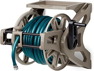Amazon.com : SLEE Round Garden Water Hose Reel Butler 175 FT Wall Mount ...