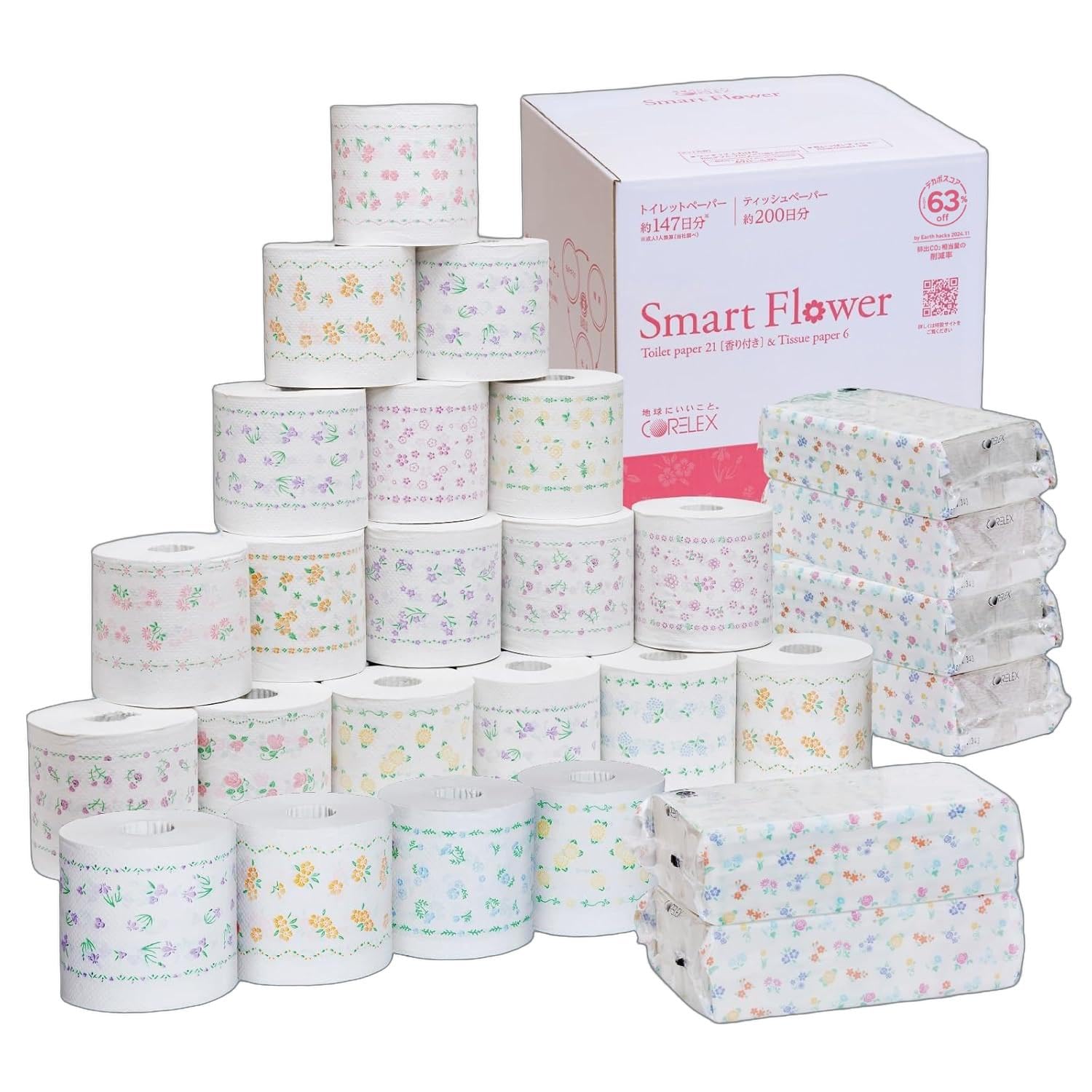 Amazon.co.jp: 【ケース販売】トイレットペーパーとティシューの