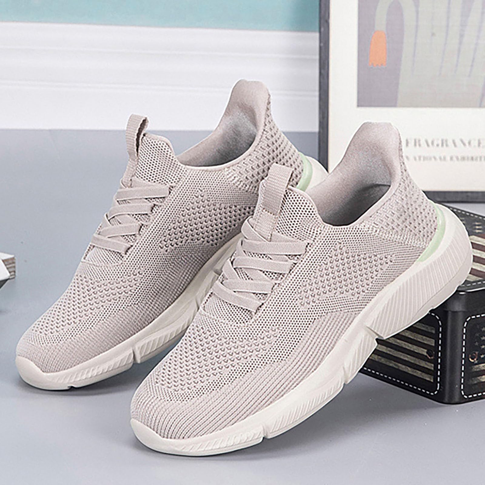 Herren Hallenschuhe Freizeitschuhe Herren Weich Leicht Joggingschuhe | Bequeme Straßenschuhen Fitnessstudio Walkingschuhe Atmungsaktiv Sneaker Einfarbige Laufschuhe