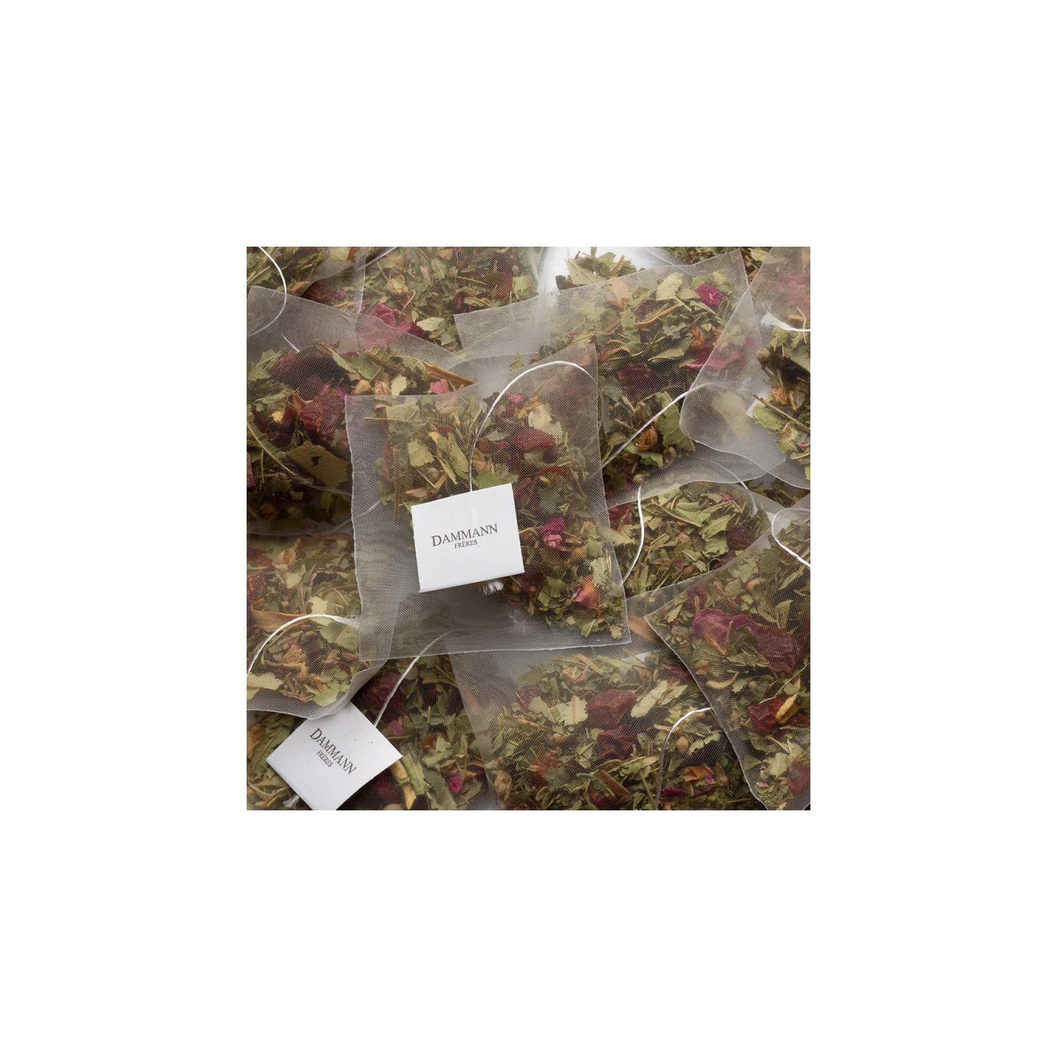 Dammann Frères® | Tisana Verbena Rosa e Tiglio | Infuso Notte a Versailles - 2 x 24 Filtri | Infuso Erbe e Petali Bergamotto Violetta e Kiwi | Tisana Fruttata Senza Caffeina