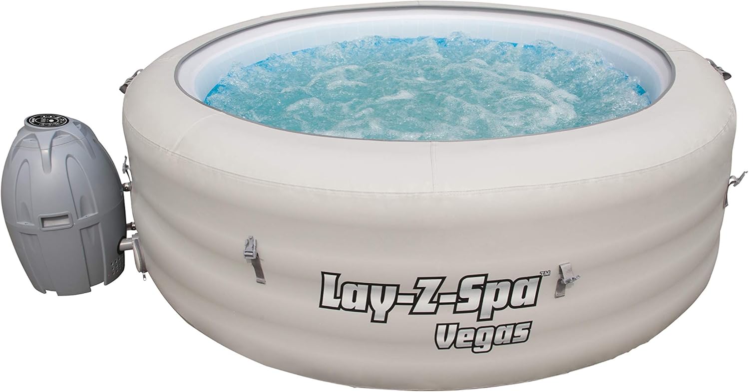 LayZSpa Vegas Hot Tub with Airjet Inflatable Spa, 46 Person Amazon