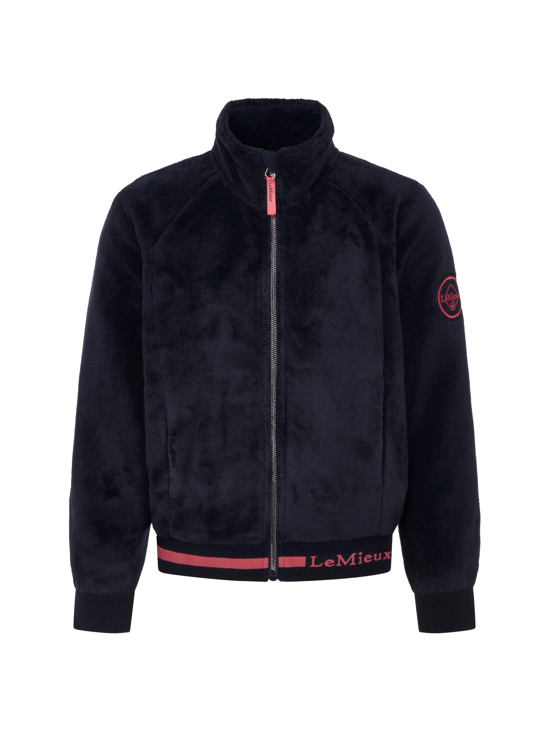 Lemieux Navy Young Rider Libby Fleece - Detachable Zip Hair Tie - Delightfully Snuggly - 7-8 Years