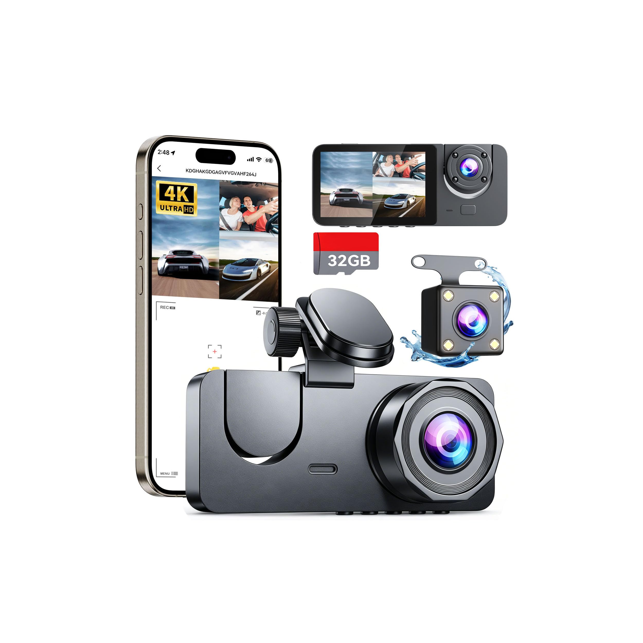 Lwyinp Dash Cam Front and Rear Inside - car electronics | Mubboo