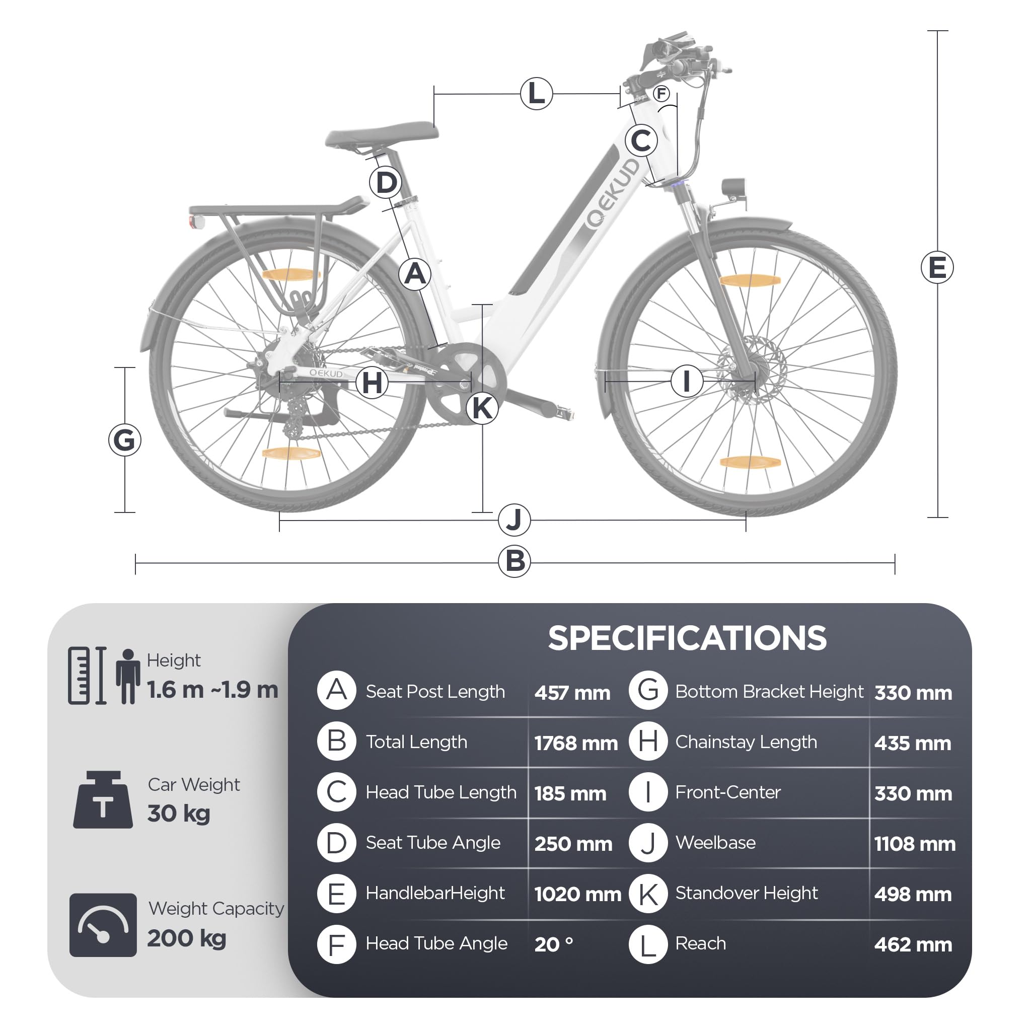 26 Pulgadas Bicicleta Eléctrica con Batería de Iones de Litio de 36 V 12,5 Ah, Alcance de hasta 100 km en Modo Híbrido,Motor de 250 W, Conforme a la EU,con aplicación