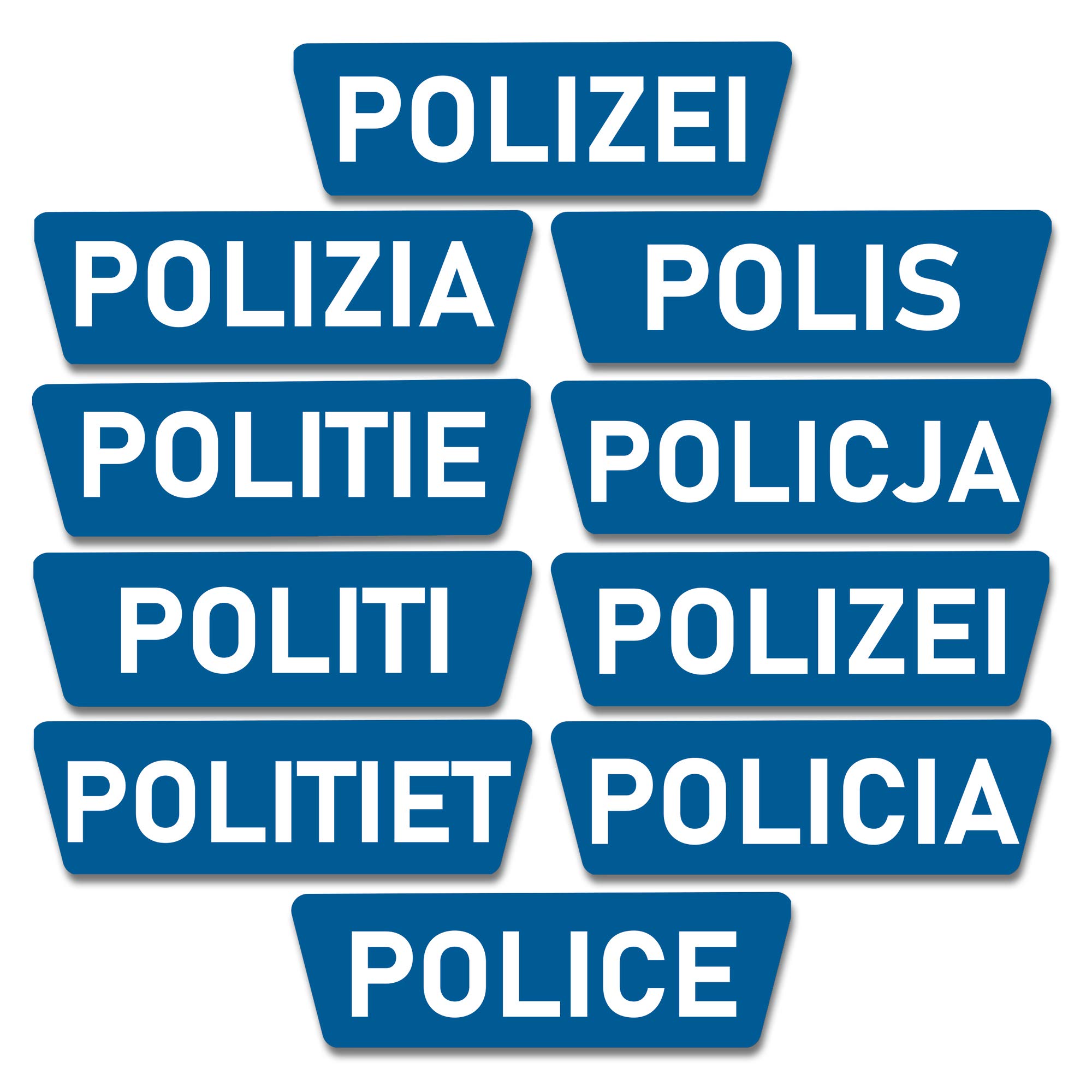 Big-Bobby-Car Classic Police - Kinderfahrzeug mit Aufklebern im Polizei Design für Jungen und Mädchen, belastbar bis zu 50 kg, Rutschfahrzeug für Kinder ab 1 Jahr, blau