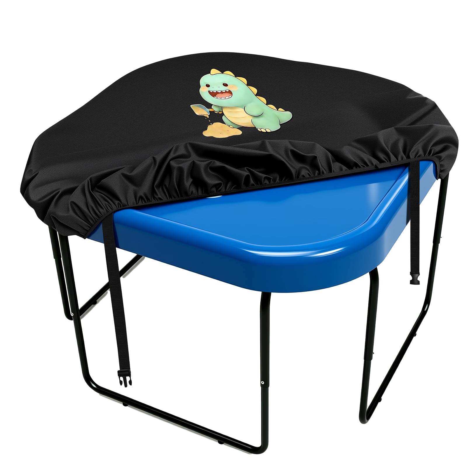 Kovshuiwe Cartoon Print Tuff Tray Cover 100x100x10cm - Black - Waterproof -Windproof Elastic Helm- Universal Fit To Any Tuff Tray Size