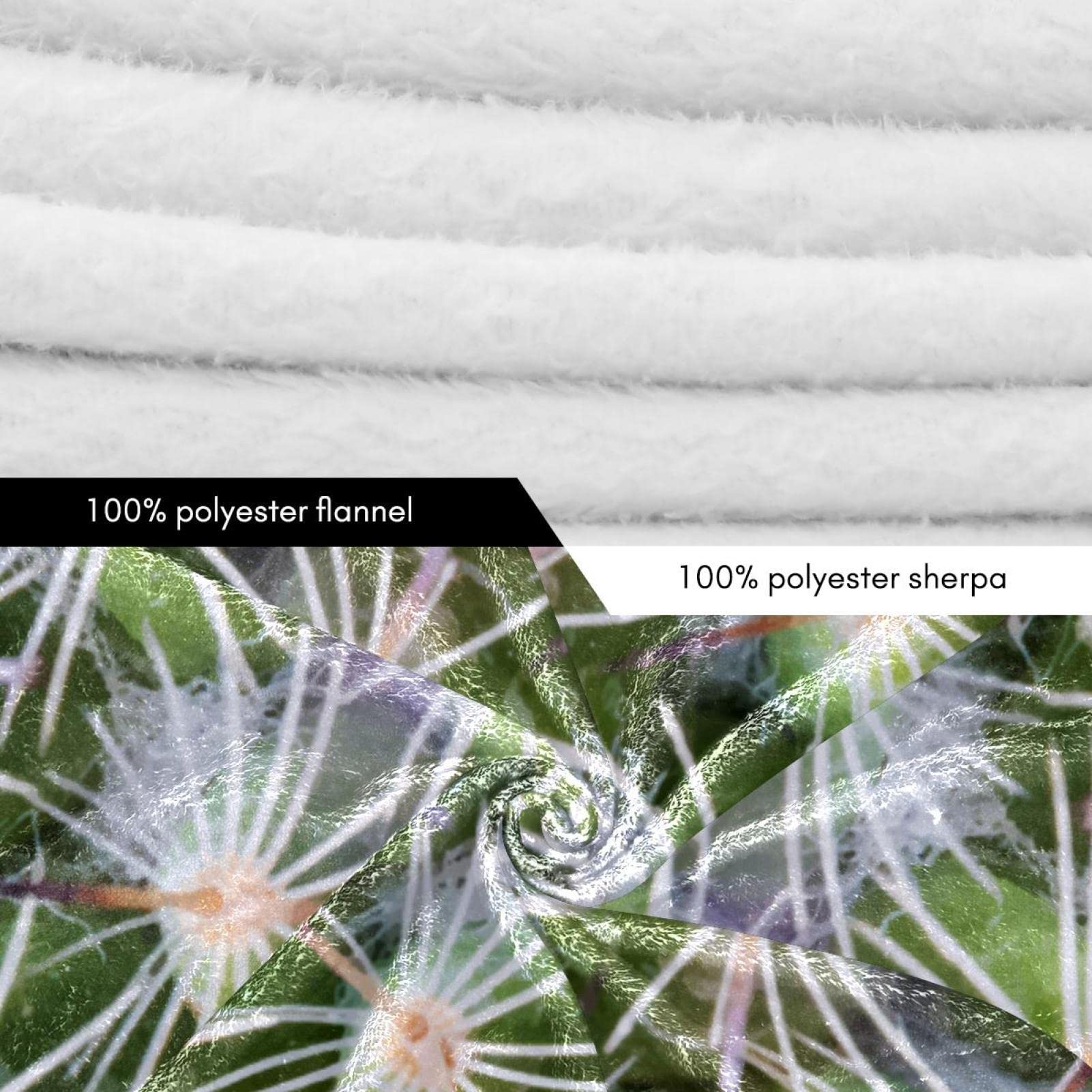 Bluza z kapturem do noszenia, ponadwymiarowy koc z kapturem, zbliżenie tapety z kaktusem, wielobarwny, rozmiar uniwersalny