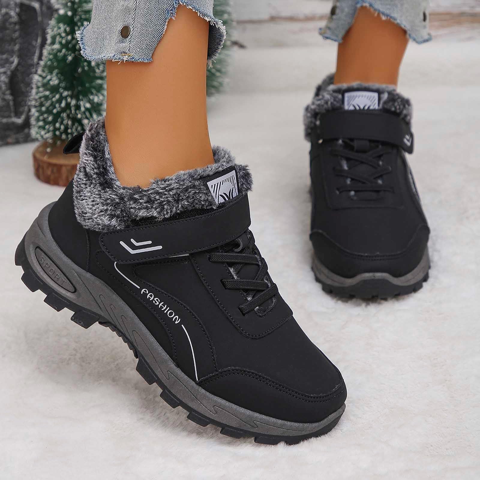 Apres Ski Femme Bottes De Neige Hiver Chaussure Raquette Bottine Botte Chaud Bottines Imperméable Snow Boots Raquettes À Adulte Chaude Fourrées Après-Ski Chaussures Randonnée D'hiver Grand Froid