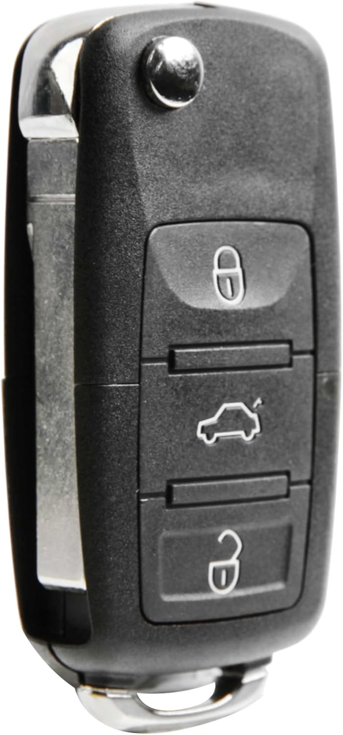 USARemote Keyless Entry Remote Key Fob Flip Replacement for 2006 2007 2008 2009 2010 2011 Volkswagen Rabbit Jetta GTI Golf EOS (NBG92596263, 1K0959753H, 753H)