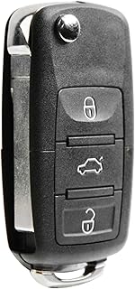 Keyless Entry Remote Key Fob Flip Replacement for 2006 2007 2008 2009 2010 2011 Volkswagen Rabbit Jetta GTI Golf EOS (NBG92596263, 1K0959753H, 753H)