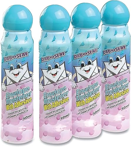 Quality Park 56766 Dab N Seal - Humedecedor de sobres con adhesivo, 1.69 onzas, 4 unidades