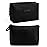 MAANGE Small Makeup Bag, 2 Style Cosmetic Bags for Women Pu Leather Travel Makeup Bag for Purse Zipper Makeup Pouch,Black