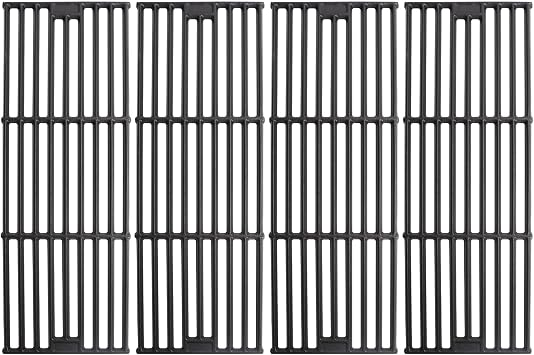 LSBABQ 4 Pack Grill Grates for Chargriller 2121 2123 2222 2828 3001 3030 3725 4000 5050 5252 5650 9020, 19 3/4" x 6 3/4" Cast Iron Cooking Grid Grate Replacement Parts for King Griller 3008, 5252