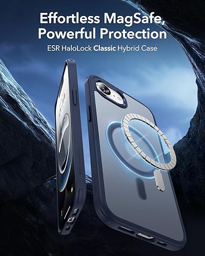 Vista 511 de ESR Funda para iPhone 15 Pro Max, compatible con MagSafe, de grado militar, negro transparente