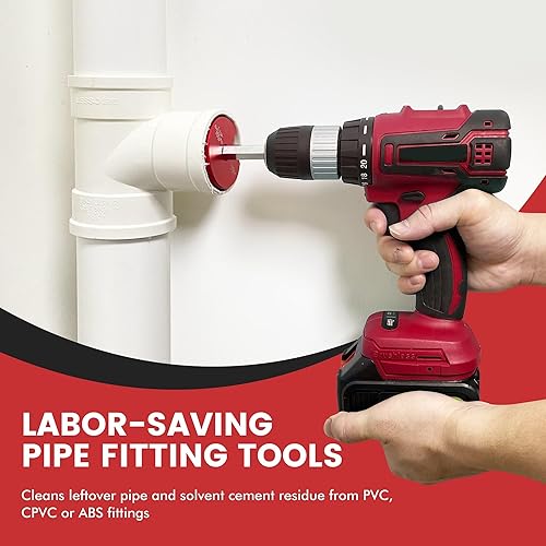 Miniatura 3 de Erayco 04529 para kit de escariador de tubería de PVC PPRK6, Escariador de montaje de tubería de plástico con 34 '', 1 '', 1-12 '', 2 '', 3 '', 4 ''