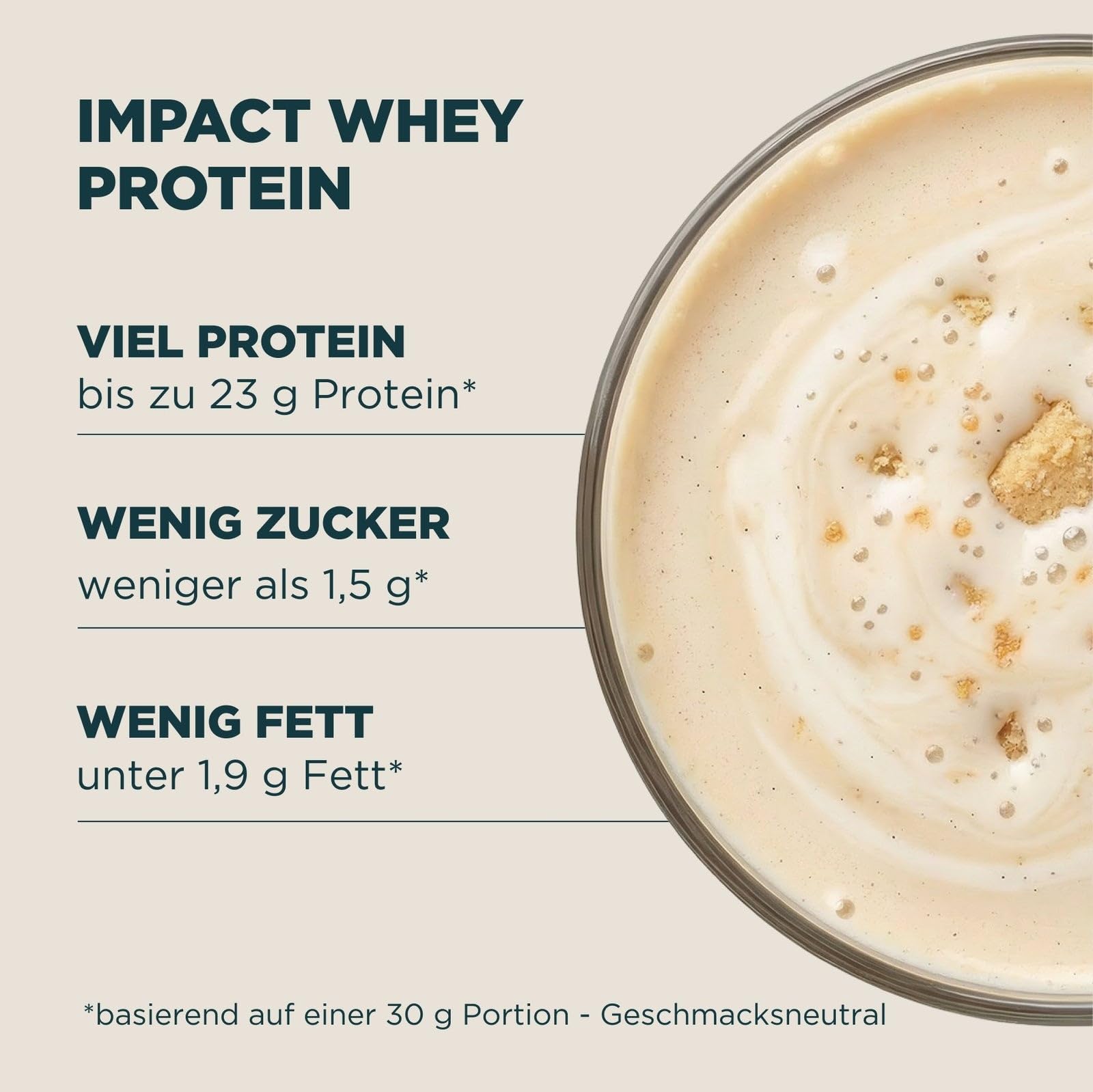 Proszek białkowy Myprotein Impact Whey Protein | Wanilia - 30 porcji | Do 23 g białka serwatkowego w porcji z BCAA | Wspiera wzrost mięśni i szybszą regenerację | Produkt wegetariański