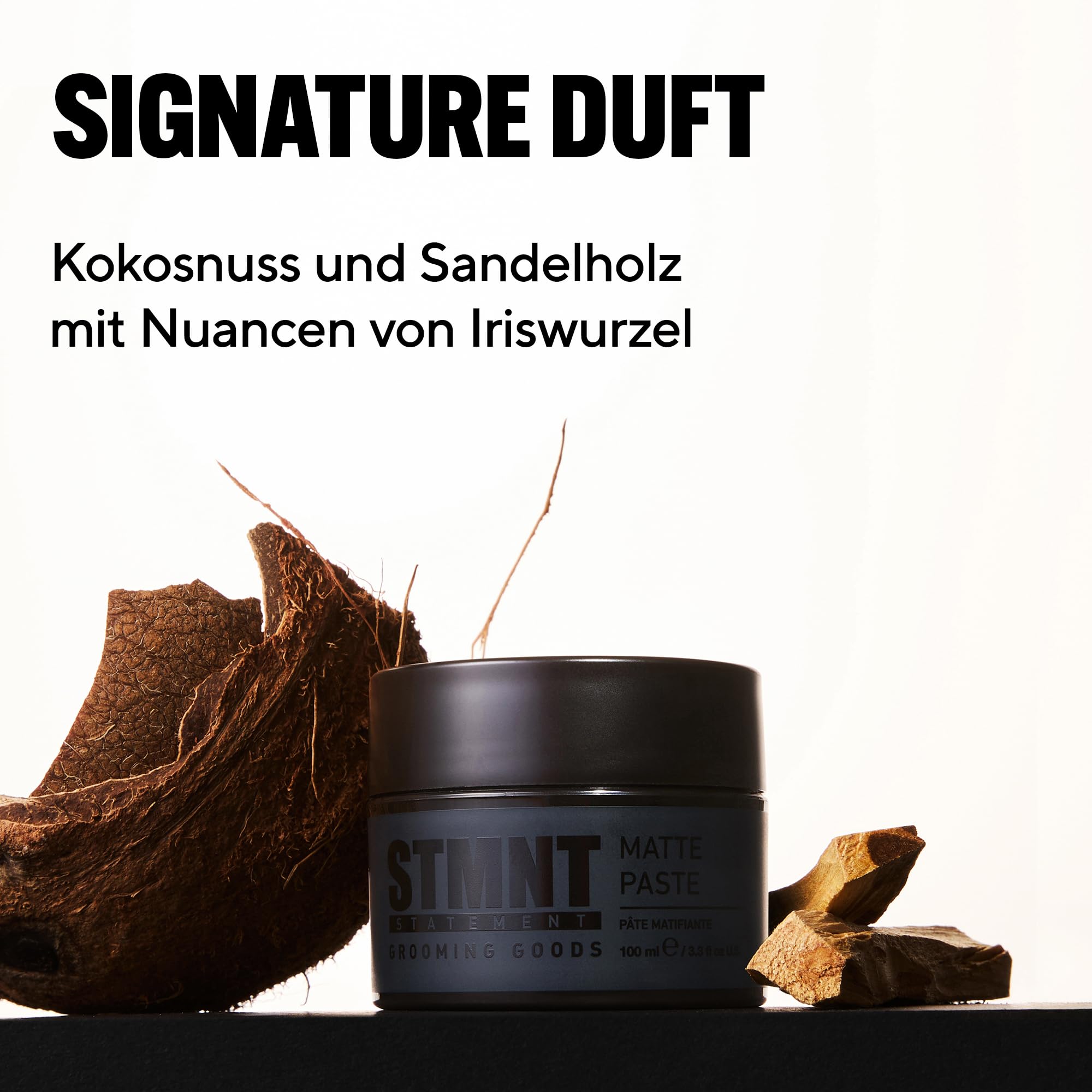 STMNT Statement Grooming Goods Set für Männer mit Mattem Haarwachs und Erfrischendem Shampoo mit Aktivkohle und Mentol für Starken Halt und Tiefenreinigung 100 ml und 300 ml