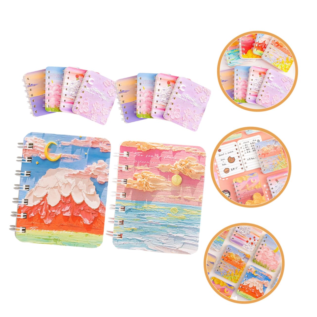 OSALADI 3 Pezzi Quaderni Spirale Colorati per Note Confezione Casuale per Scuola e Lavoro Design e Facile Portare per Scrittura