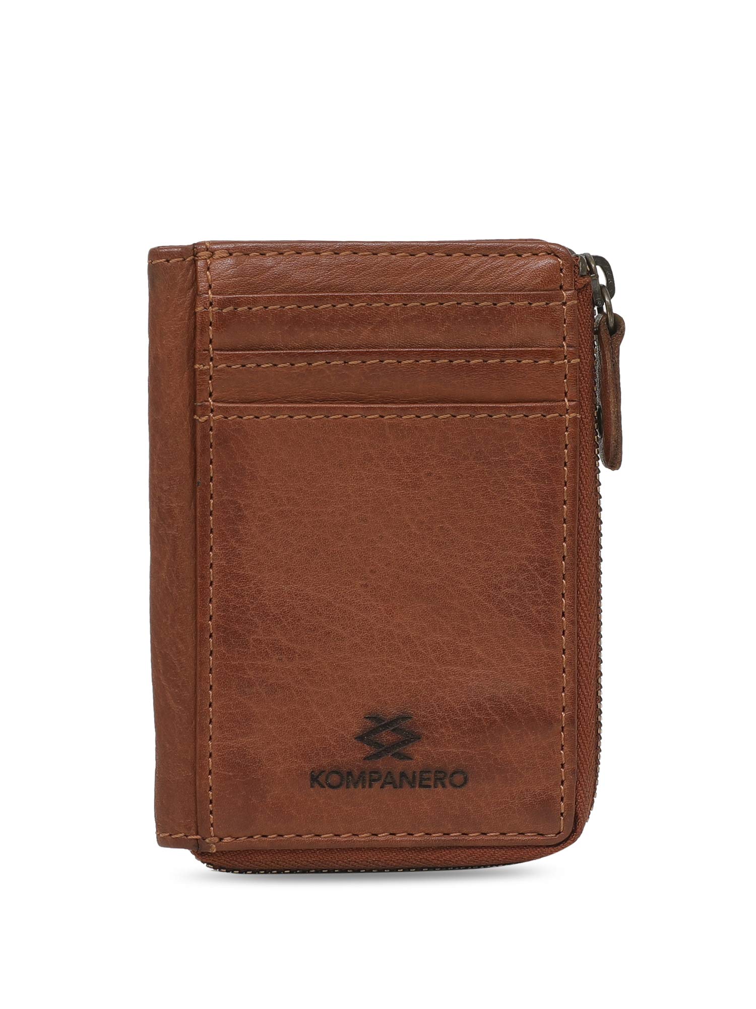kompanero Brown Genuine Leather Card Holder-picture-56