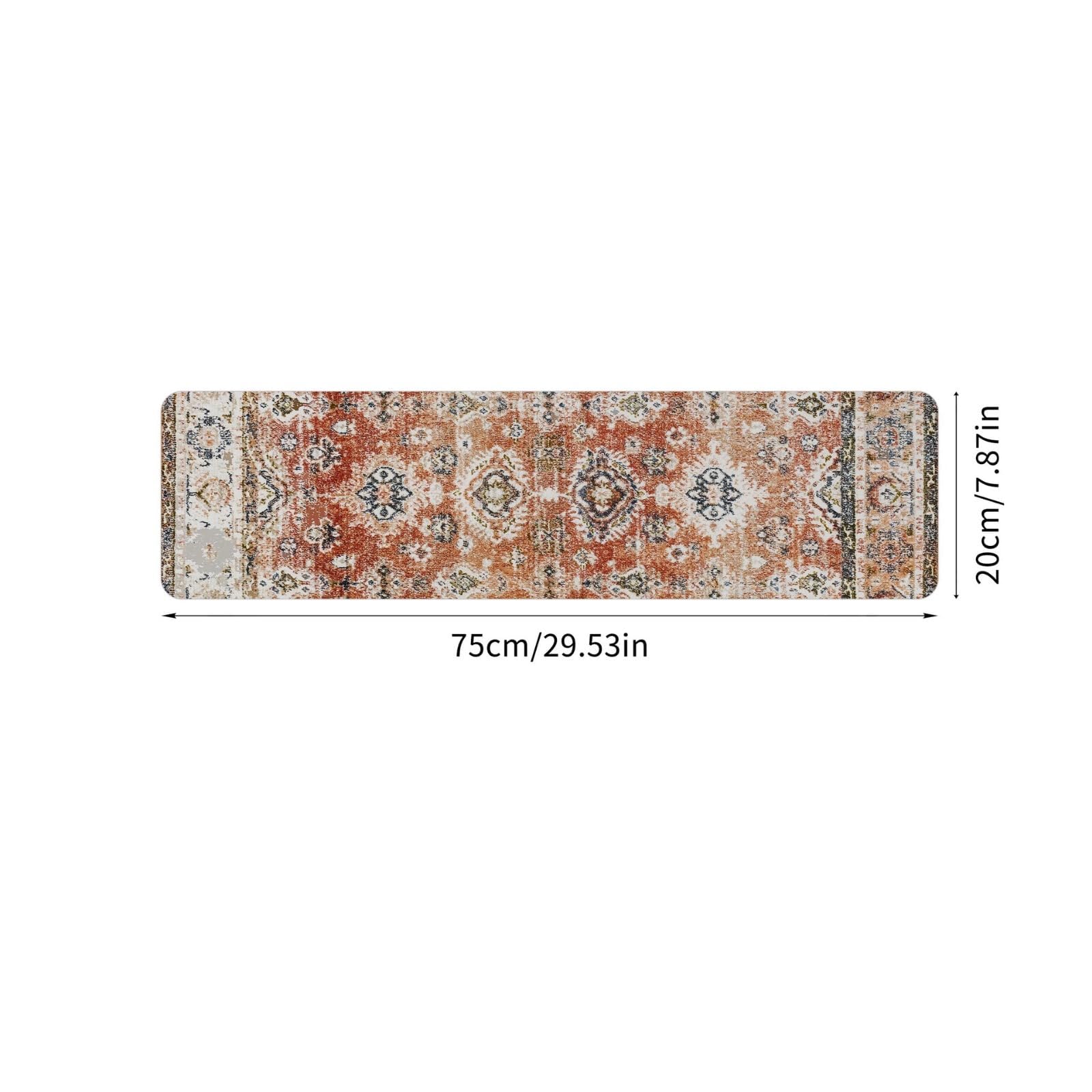 20 x 75 cm TPR-Treppenstufen für den Innenbereich – Treppenläufer mit Gummirückseite für Holzstufen, Teppich für Treppen, maschinenwaschbare Treppenabdeckungen, Sicherheitsteppich, widerstan