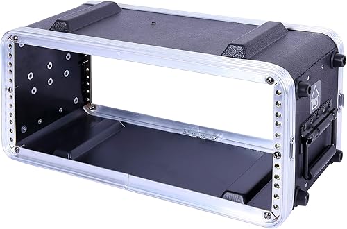 Miniatura 30 de Crossrock Estuche apilable para rack de 6U, profundidad estándar de 19.25 pulgadas, construcción de carcasa rígida de polietileno con hardware