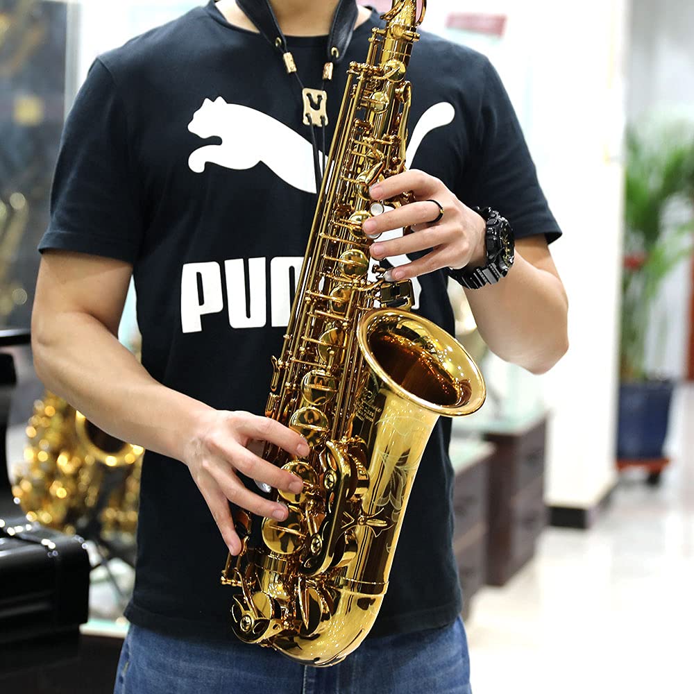 Rollins Saxophone alto RSA-9902,E flat Selmer 802-Key,Matière laiton, Or